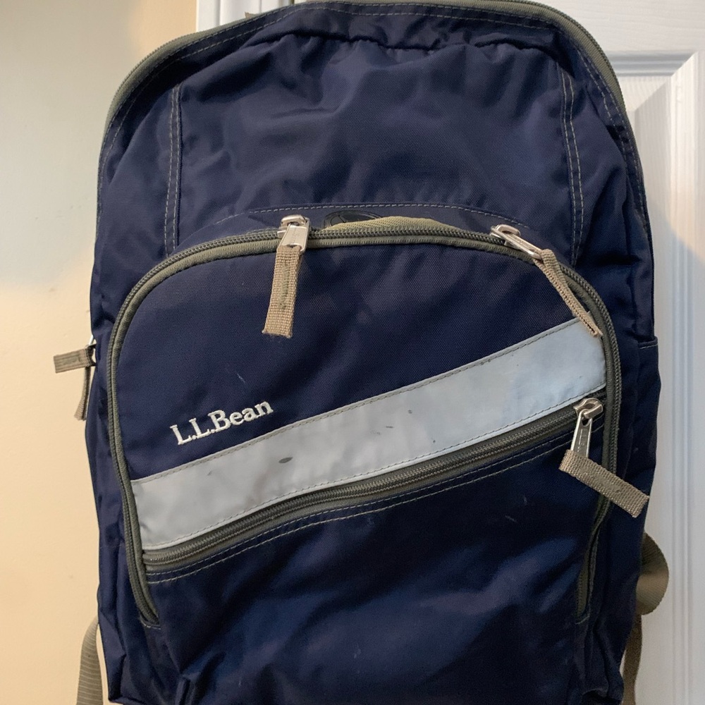 L.L. Bean Navy and Gray Backpack